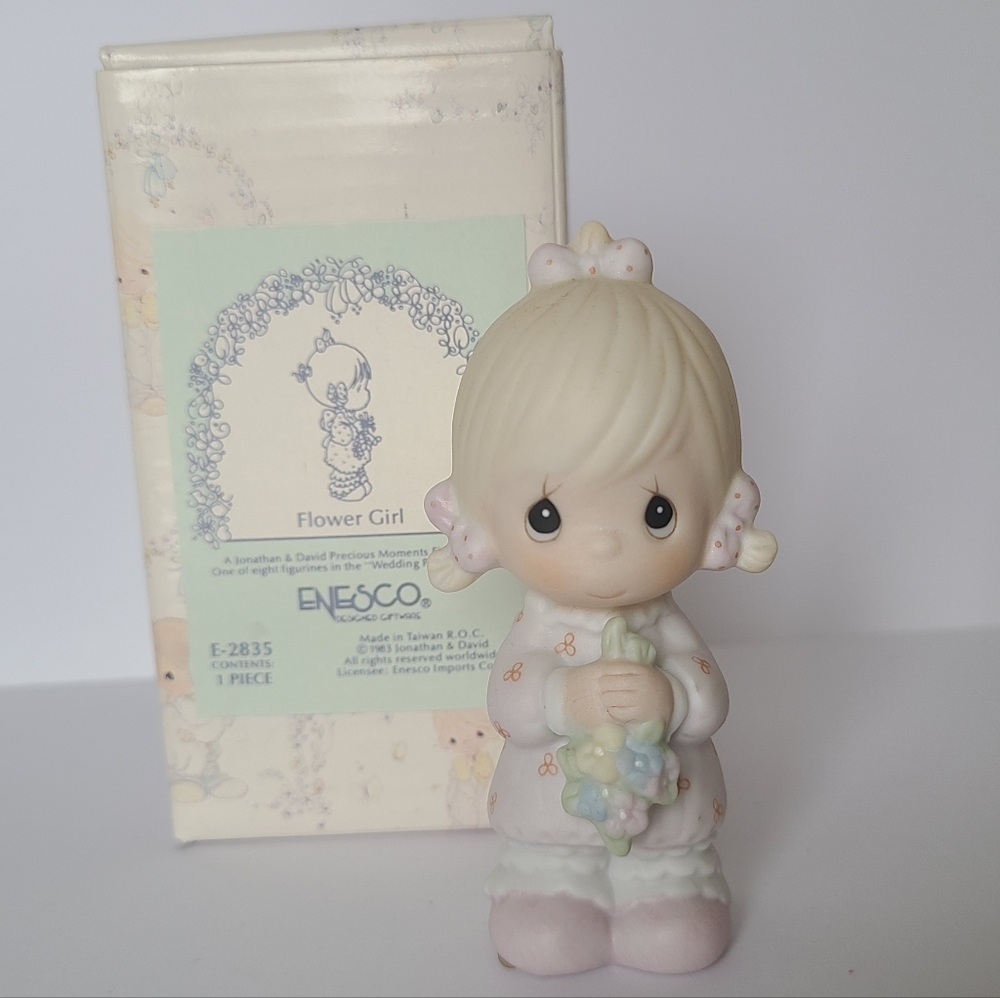 Precious Moments Flower Girl Wedding Girl Collectible Porcelain Figurine